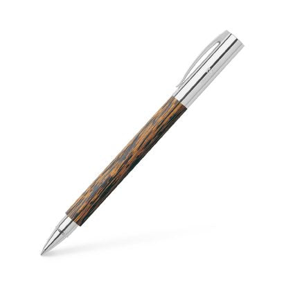 Faber-Castell Ambition Coconut Wood with Chrome-Plated Cap Rollerball Pen