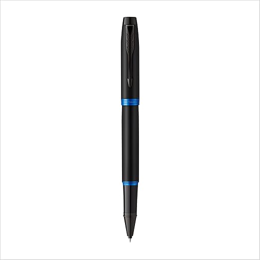Parker IM Marine Blue Black Trim Rollerball Pen