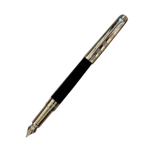 Parker Aster Black & Gold Deluxe GT Fountain Pen – Medium