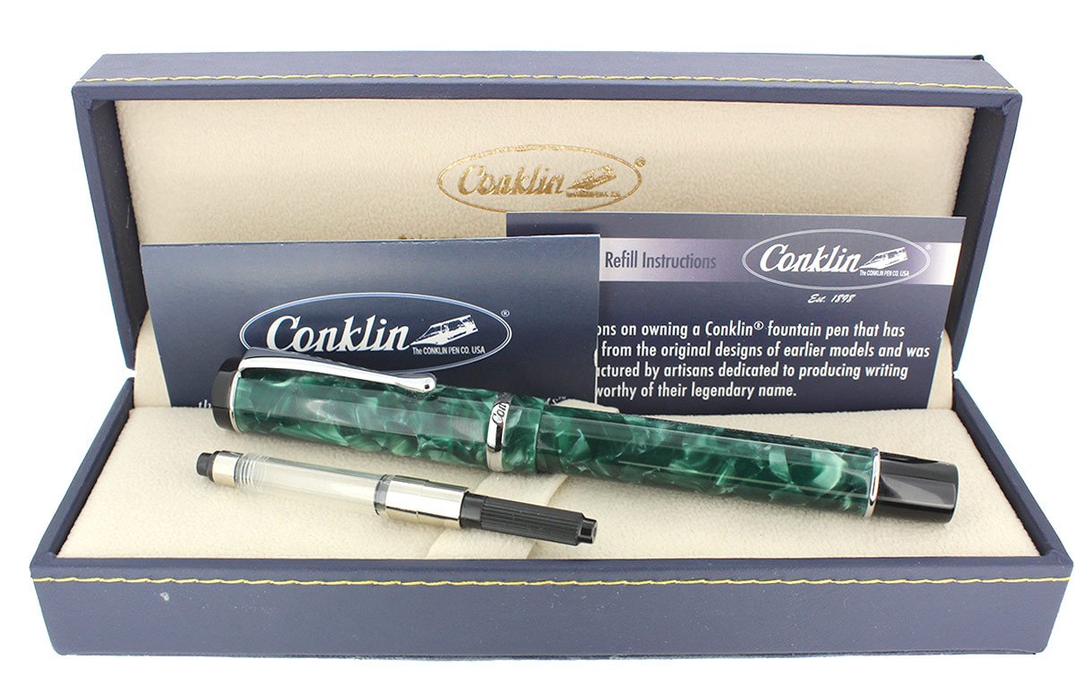 Conklin Duragraph Fountain Pen - Forest Green