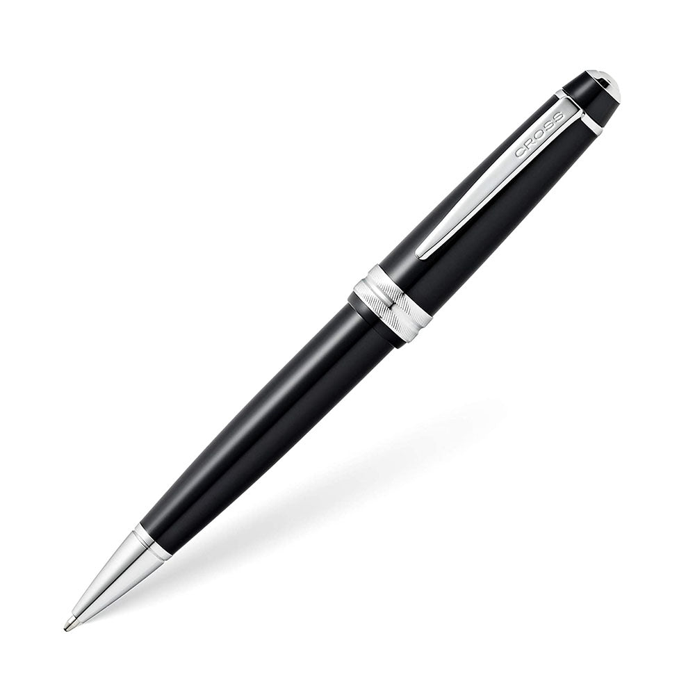 Cross Bailey Light Glossy Black Resin CT Ballpoint Pen + Executive A5 Brown Notebook