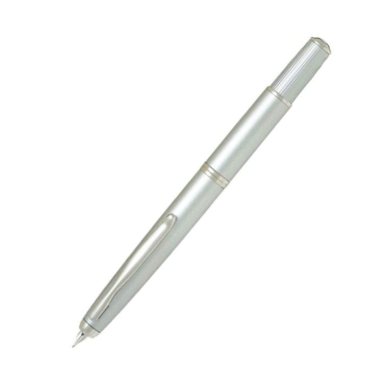 Pilot Capless Fermo Diamond Silver with Chrome Trim Fine Nib 18Kt Gold Rhodium-Plated Fountain Pen
