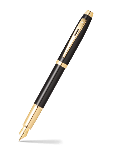 Sheaffer 9322 Gift 100 Fountain Pen Glossy Black with Gold Trim