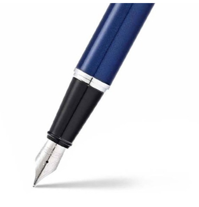 Sheaffer Gift 300 Fountain Pen Glossy Blue with Chrome-Plated Trim