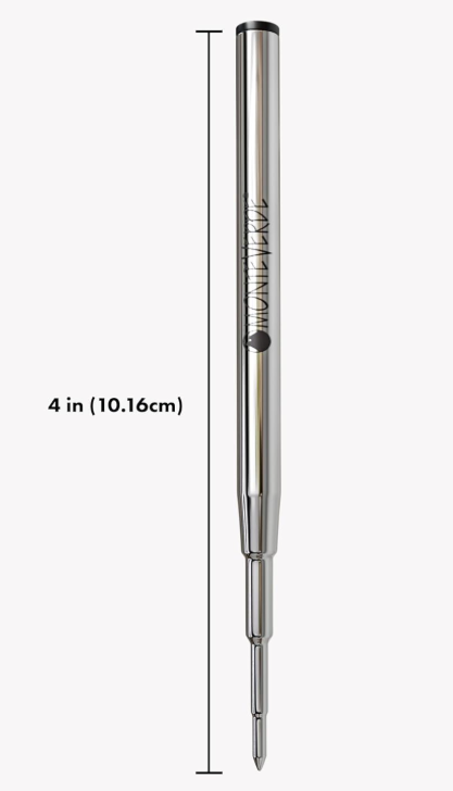 Monteverde Ballpoint Refill to Fit Montblanc Ballpoint Pens, Medium Point, Soft Roll(Pack of 2)