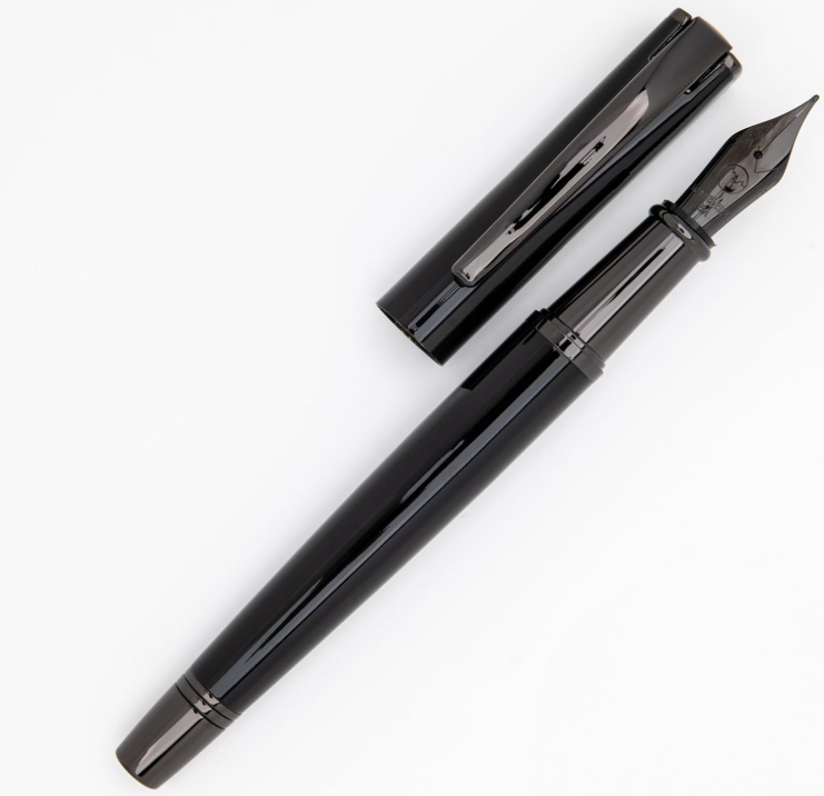 MONTEVERDE IMPRESSA FOUNTAIN PEN - BLACK WITH GUNMETAL TRIM