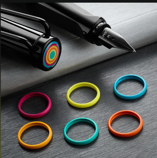 Lamy Safari Fountain Pen Multi Ring Set - All Black (Special Edition)