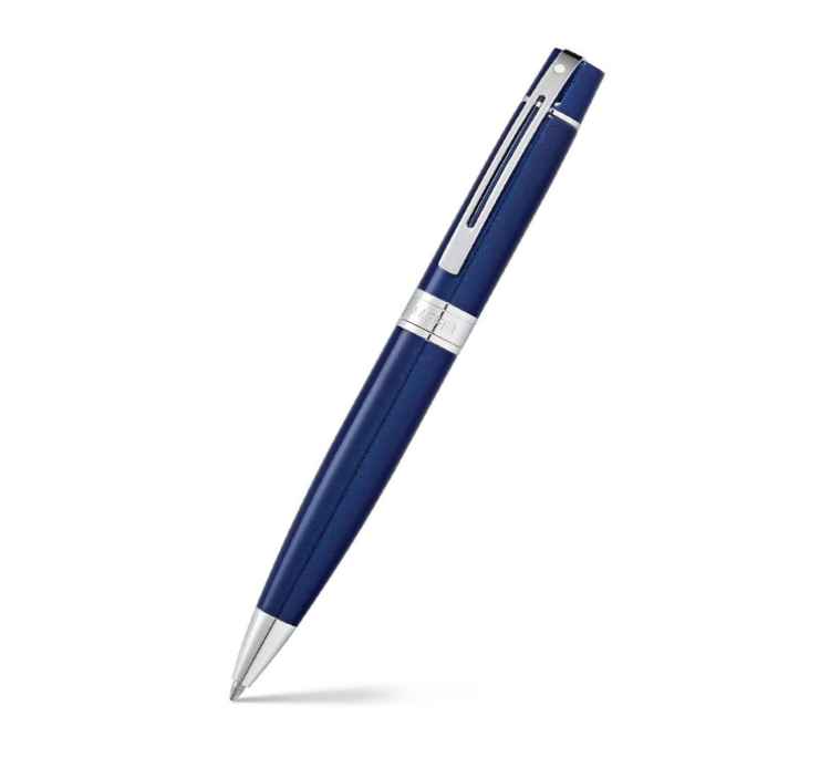 Sheaffer Gift 300 Ballpoint Pen Glossy Blue with Chrome-Plated Trim