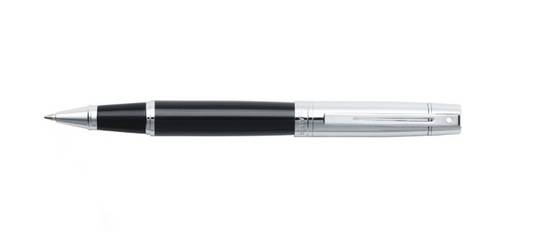 Sheaffer Gift 300 Rollerball Pen Glossy Black and Chrome with Chrome-Plated Trim