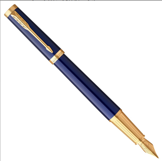 Parker Ingenuity Fountain Pen - Blue Gold Trims