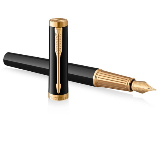 Parker Ingenuity Fountain Pen - Black Gold Trims