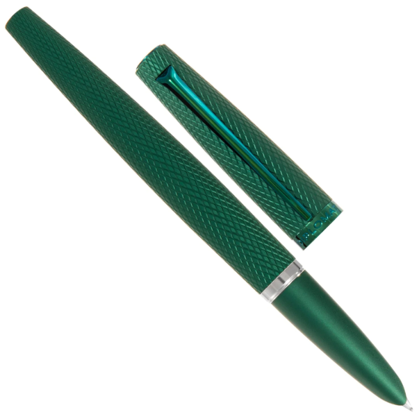 Diplomat Viper Fountain Pen(Medium Fine) - Green Guilloche
