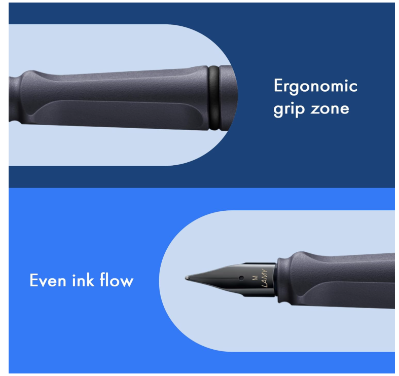 Lamy 0E2 Safari Fountain Pen - Steel Black(Special Edition)