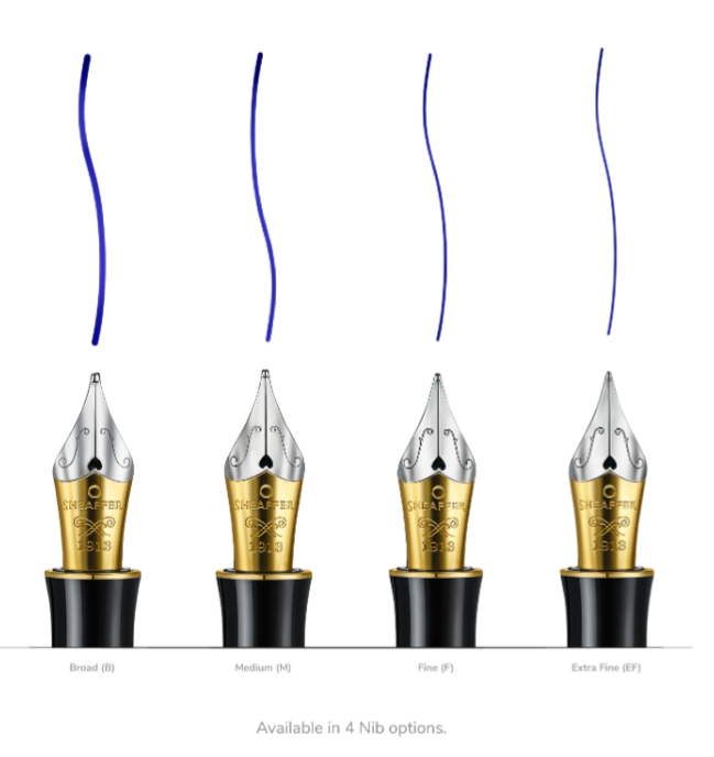 Sheaffer Balance III E893 Glossy Black Fountain Pen with Gold-plated PVD Trims