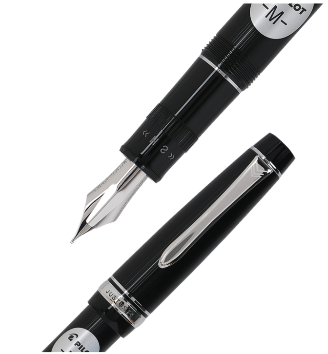 Pilot Justus 95 Fountain Pen - Stripe Black CT