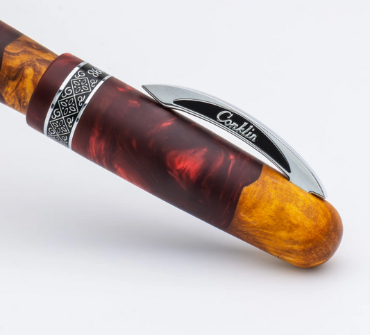 Conklin 1898 Limited Edition Spectra Fusion Fountain Pen - Burgundy Chrome