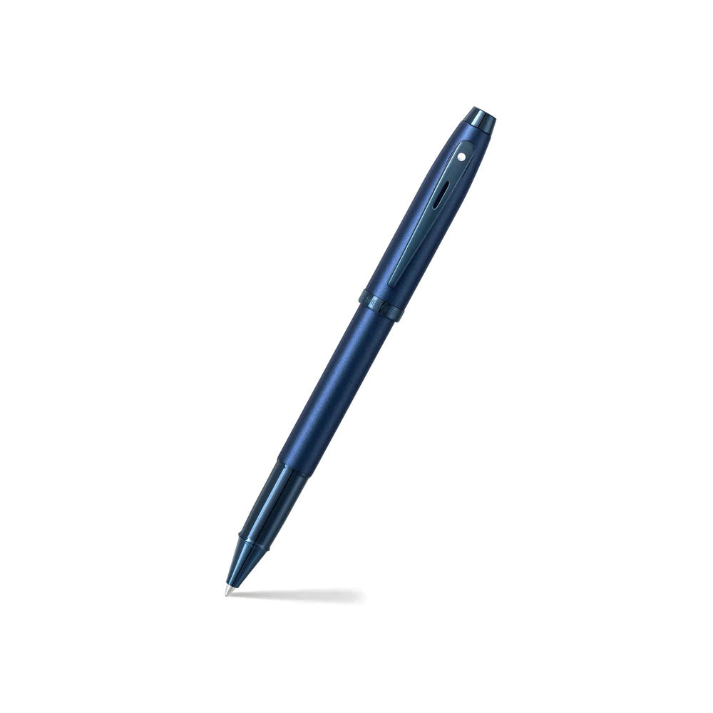 Sheaffer 100 9371 Satin Blue with PVD Blue Trim Roller ball Pen