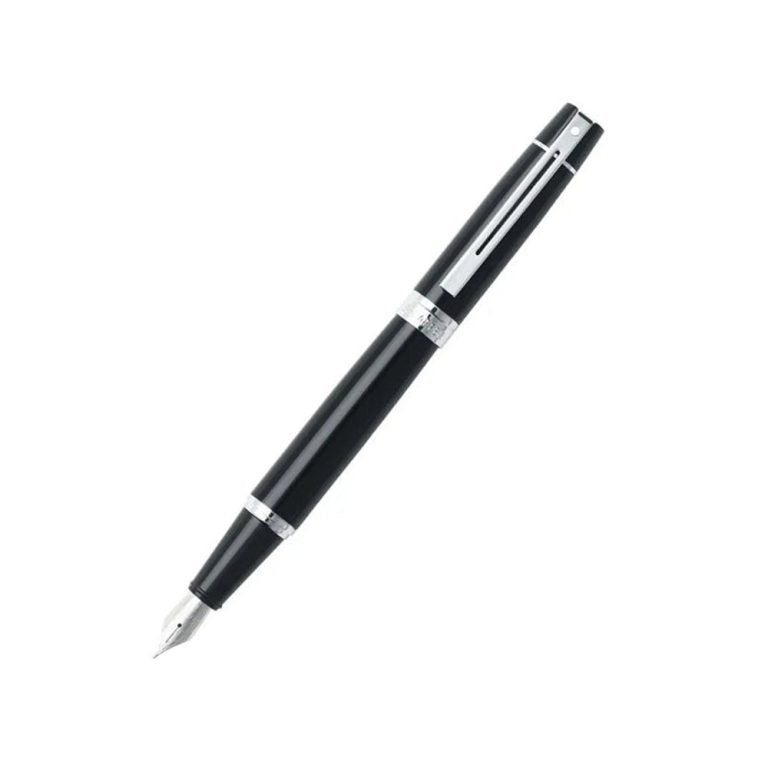 Sheaffer 300 A9312 Glossy Black with Chrome Trim Medium Nib Fountain Pen