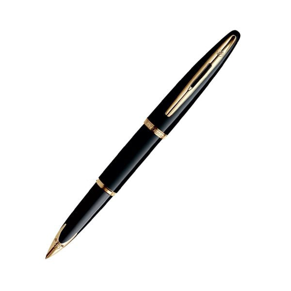 Waterman Carene Black Sea Gold Trim 18Kt Gold Rhodium Plated Fine Nib Fountain Pen