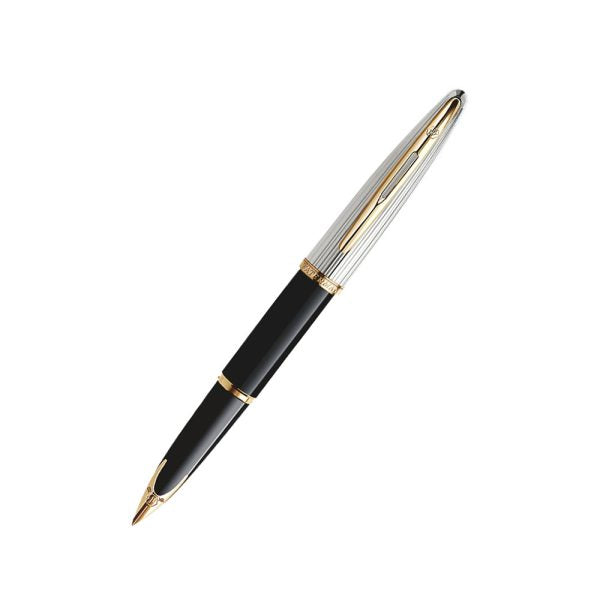 Waterman Carene Deluxe Black GT 18Kt Gold Fine Nib Fountain Pen