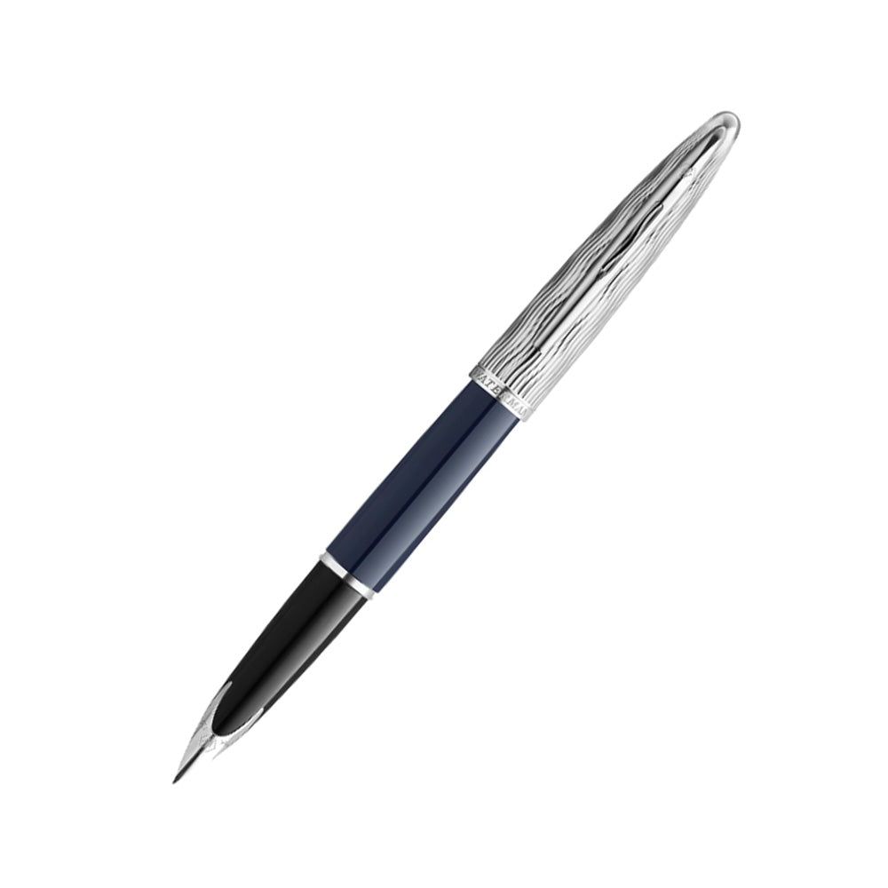 Waterman Carene L’essence Du Bleu CT 18Kt Gold Rhodium-Plated Medium Nib Fountain Pen-