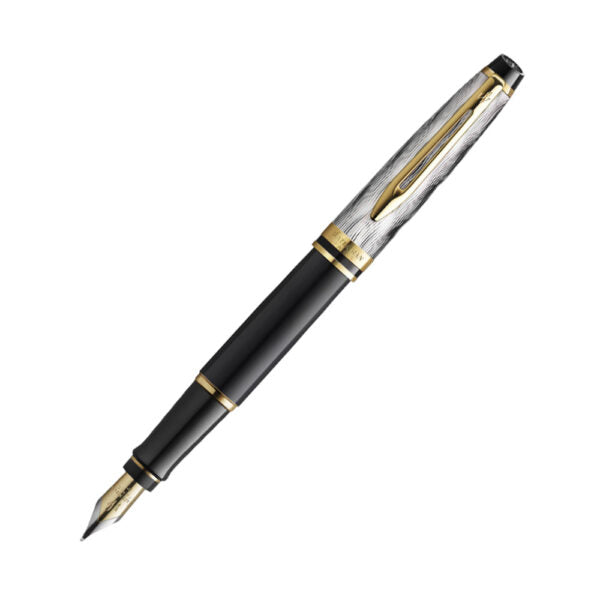 Waterman Expert Reflections of Paris Special Edition Deluxe Black with Gold Trim Fine Nib Fountain Pen