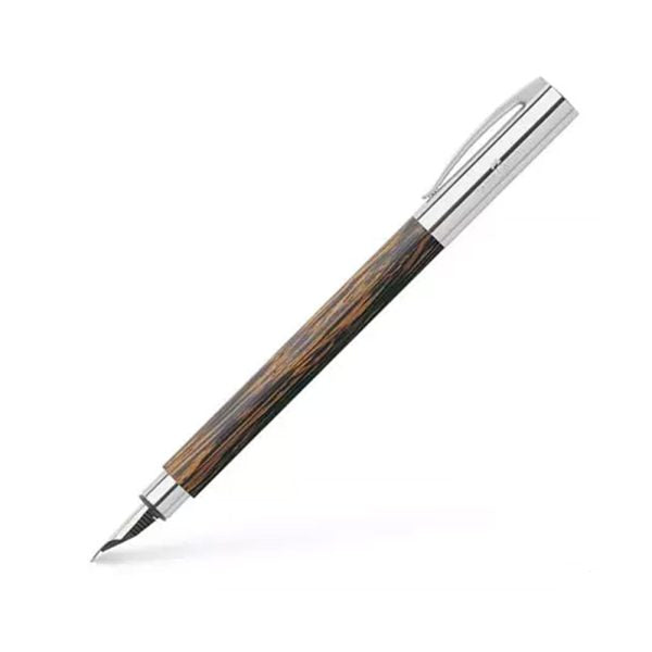 Faber-Castell Ambition Coconut with Chrome-Plated Cap Fountain Pen – Fine Nib