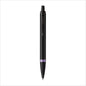 Parker IM Vibrant Rings Satin Black Lacquer with Amethyst Purple Accents Ballpen