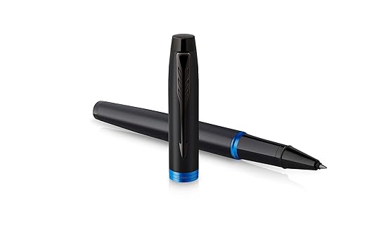 Parker IM Marine Blue Black Trim Rollerball Pen