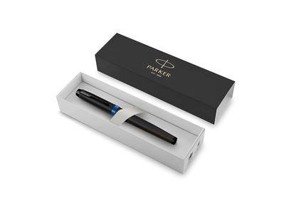Parker IM Marine Blue Black Trim Rollerball Pen
