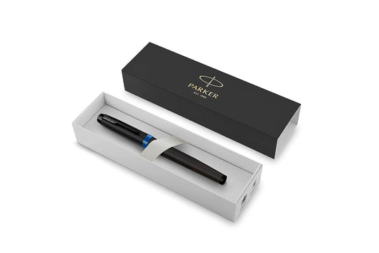 Parker IM Marine Blue Black Trim Rollerball Pen