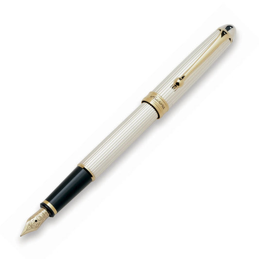 Aurora 88 Small 925 Sterling Silver 14K Gold Fountain Pen