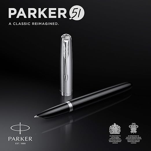 Parker 51 Black With Chrome Trim Fountain Pen