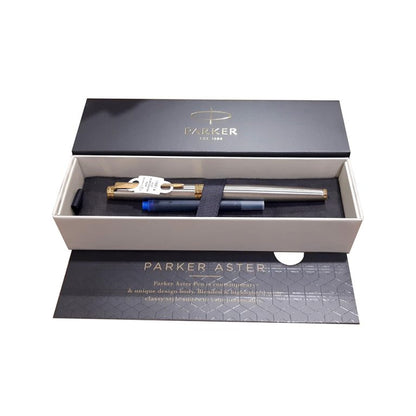 Parker Aster Brushed Metal GT Fountain Pen – Medium