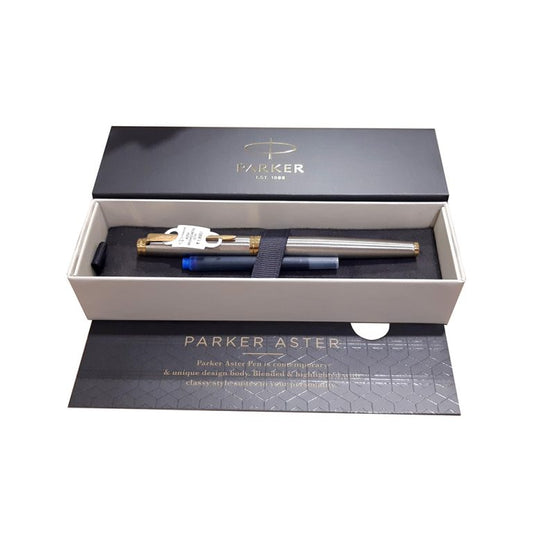 Parker Aster Brushed Metal GT Fountain Pen – Medium