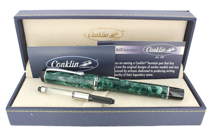Conklin Duragraph Fountain Pen - Forest Green
