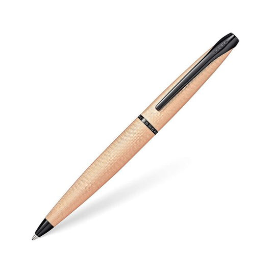 Cross ATX Brushed Rose Gold Polished Black PVD Trim Ballpoint Pen