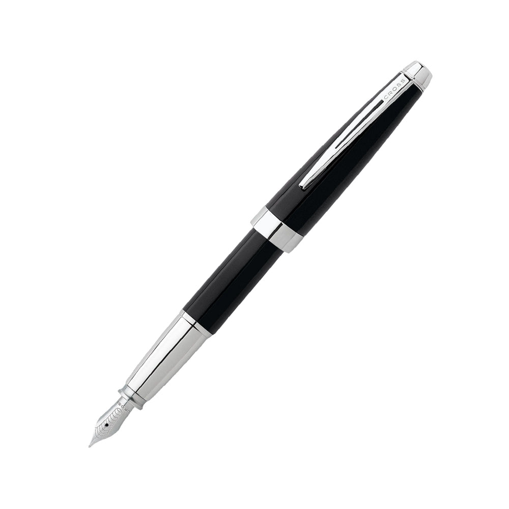 Cross Aventura Onyx Black Resin with Polished Chrome Trim  Medium Nib Fountain Pen