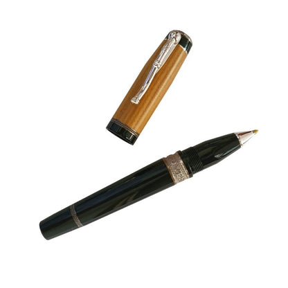 Delta Amerigo Vespucci Black Resin with Sterling Silver Trim Limited Edition Roller ball Pen
