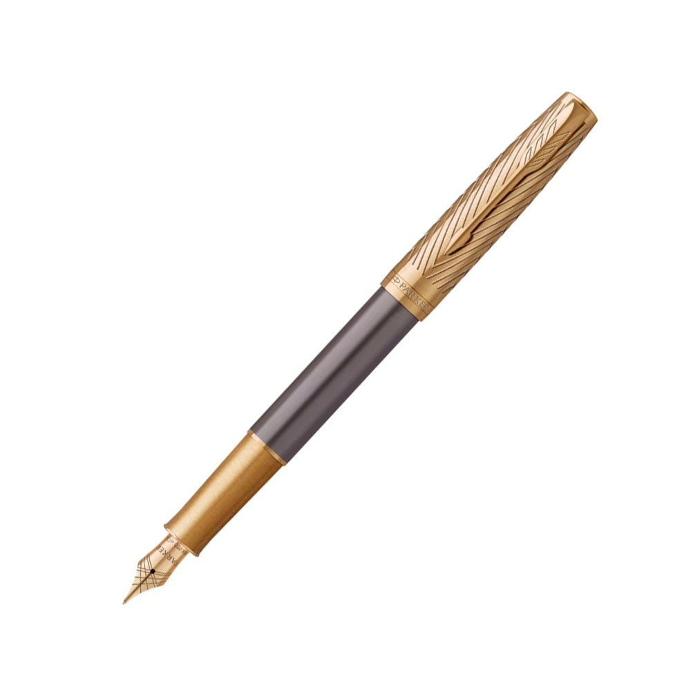 Parker Sonnet Pioneers Collection Grey Lacquer GT 18Kt Gold Medium Fountain Pen