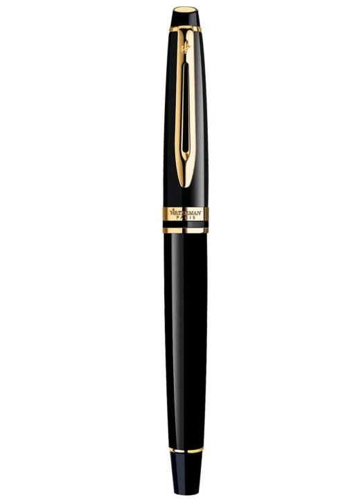 Waterman Expert Fountain Pen - Mars Black Gold Trims