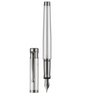 Waldmann Tango Fine Square Pattern Fittings Ruthenium Plated Fountain Pen - M nib