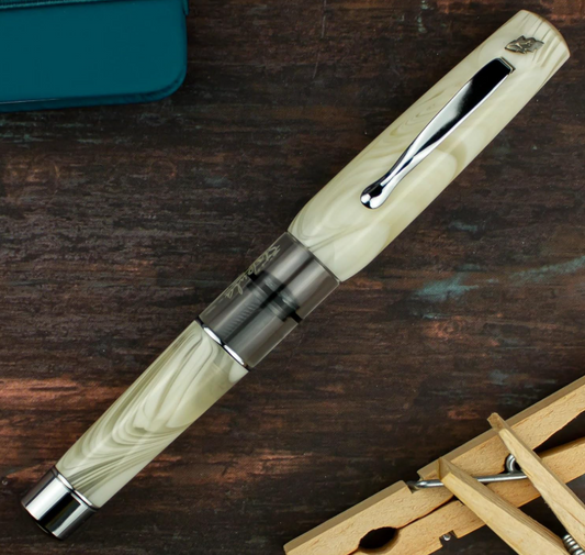 Stipula La Ventidue 22 Fountain Pen AVORIO - Stainless Steel V-Flex Nib