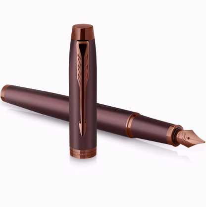 Parker Premium IM Monochrome Fountain Pen - Burgundy(Fine Nib)