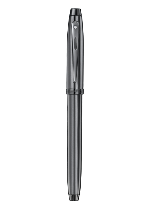 Sheaffer 100 9375 Ionic Gunmetal Grey Fountain Pen with Shiny PVD Trims