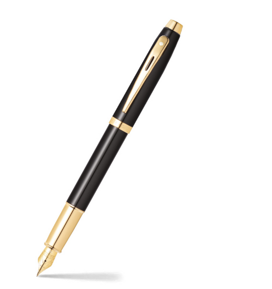 Sheaffer 9322 Gift 100 Fountain Pen Glossy Black with Gold Trim