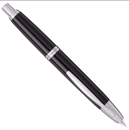 Pilot Capless Fountain Pen - Black/Rhodium CT