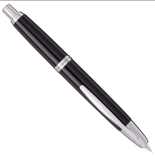 Pilot Capless Fountain Pen - Black/Rhodium CT