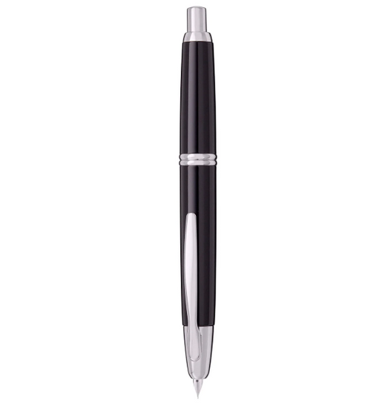 Pilot Capless Fountain Pen - Black/Rhodium CT
