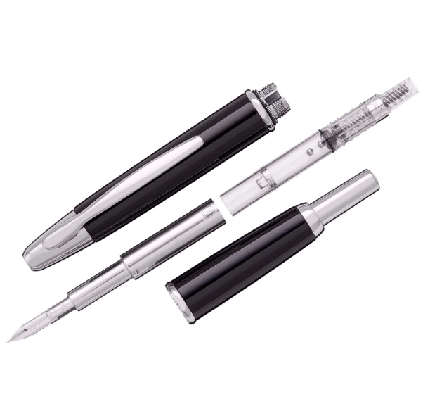 Pilot Capless Fountain Pen - Black/Rhodium CT